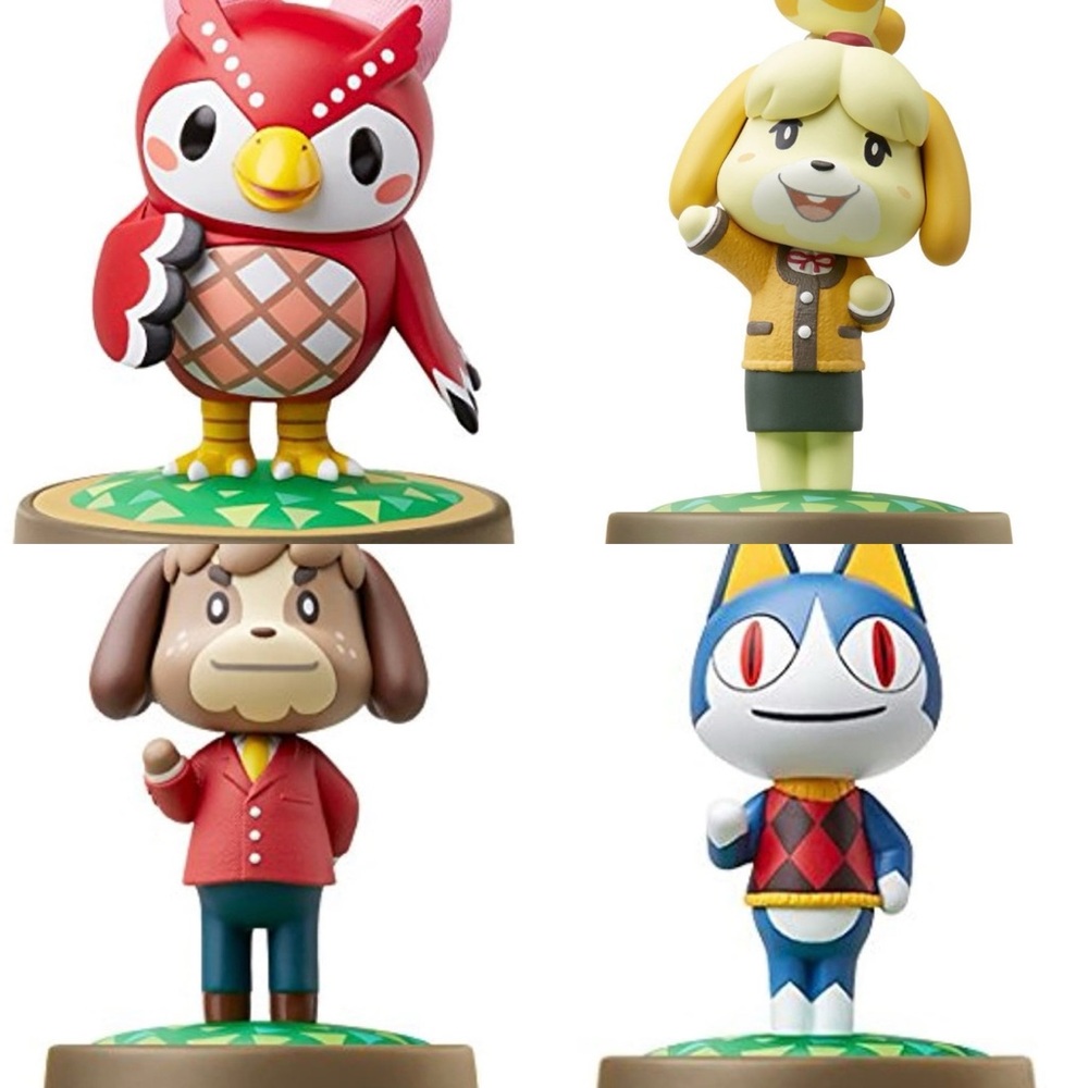 Amiibo Figurines set of 4 (Celeste, Isabelle, Digby, Rover)